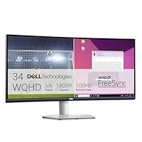 Dell S3423DWC Curved USB-C Monitor - 34-Inch WQHD (3440x1440
